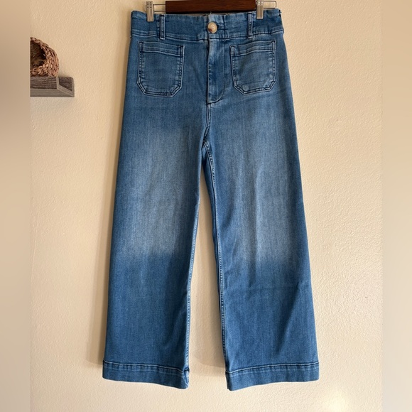 Maeve The Denim Colette Cropped Wide Leg Jean - Picture 4 of 9